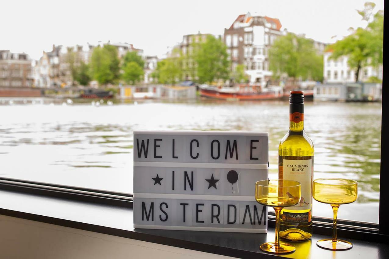 Houseboat Amsterdam - Room With A View Esterno foto