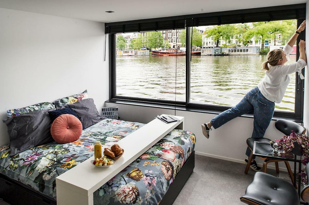 Houseboat Amsterdam - Room With A View Esterno foto