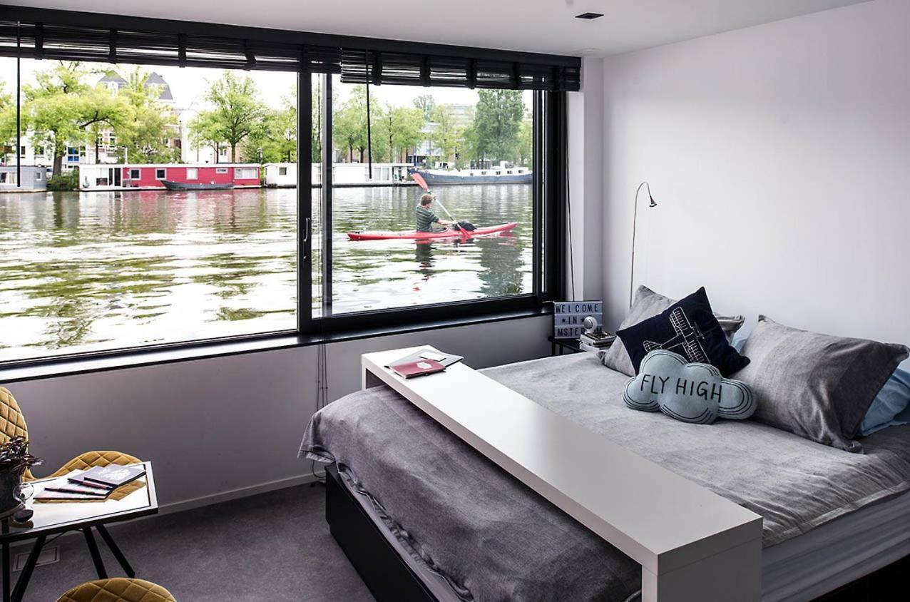 Houseboat Amsterdam - Room With A View Esterno foto